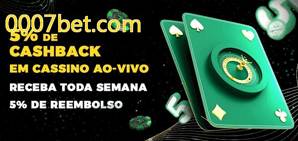 Promoções do cassino ao Vivo 0007bet.com